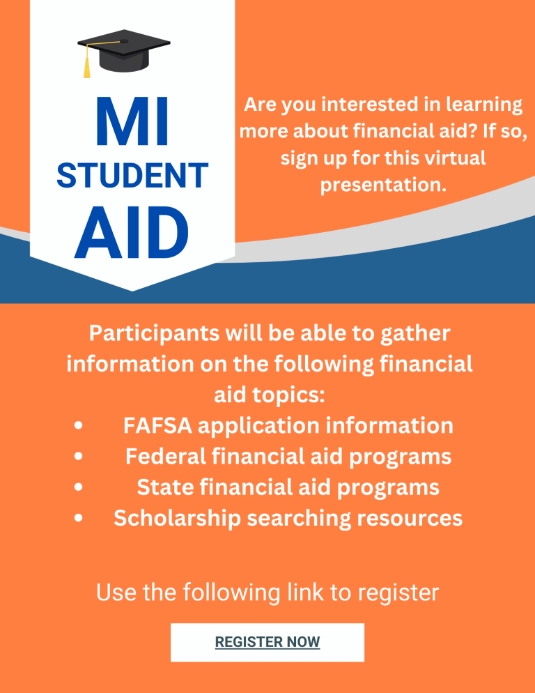MI student aid registration information